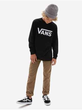 Černé klučičí tričko s dlouhým rukávem VANS