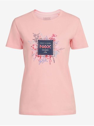 Růžové dámské tričko NAX SEDOLA  
