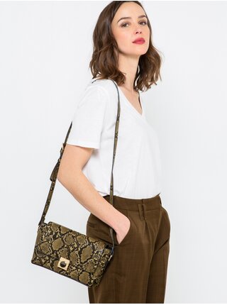 Hnědá vzorovaná crossbody kabelka CAMAIEU 