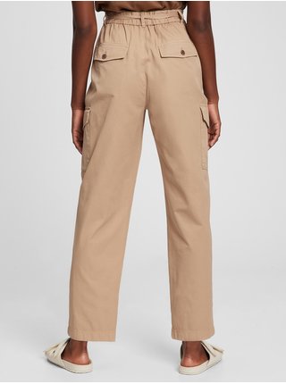 Béžové dámské kalhoty s kapsami GAP