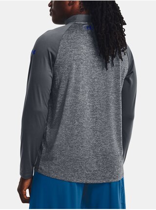 Tričko Under Armour UA Tech 2.0 Novelty 1/4 Zip-GRY