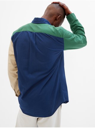 Zeleno-modrá pánská košile GAP
