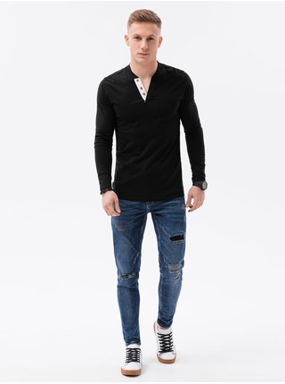 Černé pánské tričko Ombre Clothing L133  