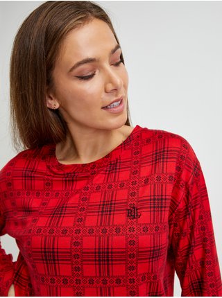 Červené dámské kostkované pyžamo Ralph Lauren