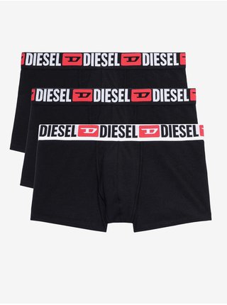 Sada troch pánskych boxeriek v čiernej farbe Diesel