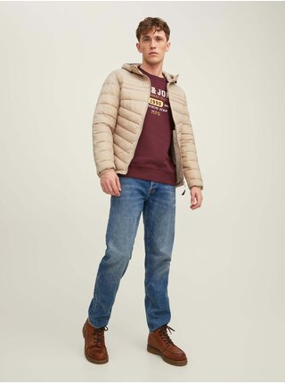 Vínová mikina Jack & Jones Stamp