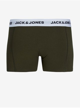 Sada piatich boxeriek v kaki, modrej, šedej a čiernej farbe Jack & Jones