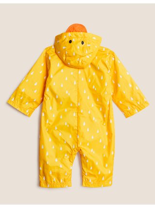 Žlutý dětský vzorovaný overal oblek do deště Marks & Spencer 