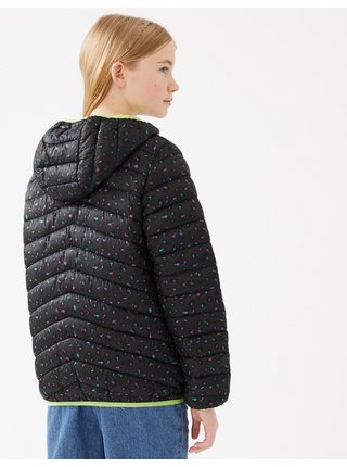 Zeleno-černá dětská prošívaná lehká bunda s technologií Stormwear™ Marks & Spencer 