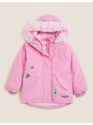 Růžová holčičí parka s technologií Stormwear™ Marks & Spencer 