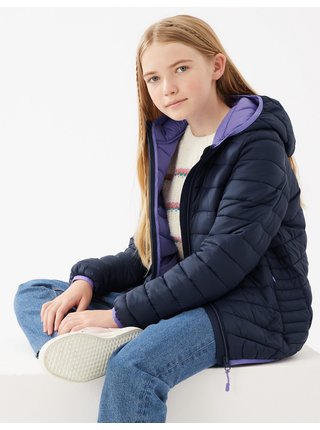 Tmavě modrá holčičí lehká zateplená bunda s technologií Stormwear™ Marks & Spencer 