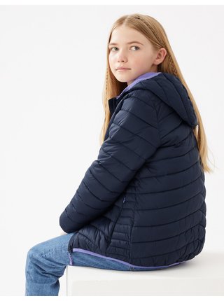 Tmavě modrá holčičí lehká zateplená bunda s technologií Stormwear™ Marks & Spencer 