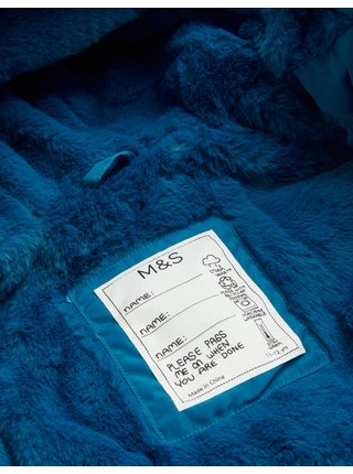 Modrý dětský zateplený kabát s technologií Stormwear™ Marks & Spencer 