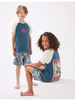 Krátké pyžamo Jurský svět™ (6–16 let) Marks & Spencer modrá