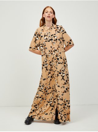Hnedé vzorované šaty Vero Moda Nora Esther