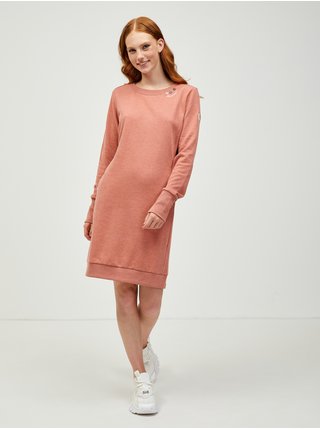 Meruňkové dámské mikinové šaty s ozdobnými detaily Ragwear Menita Organic