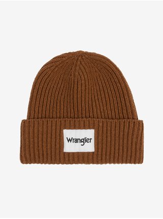 Hnedá pánska rebrovaná zimná čiapka Wrangler