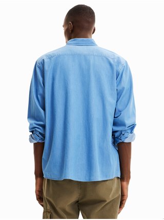 Modrá pánska rifľová košeľa Desigual Gabriel