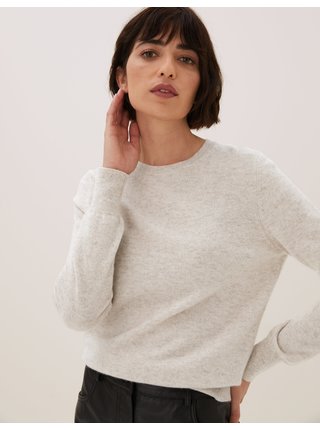Béžový dámský kašmírový svetr Marks & Spencer 