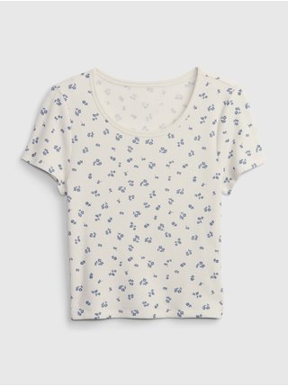 Krémové holčičí vzorované tričko GAP
