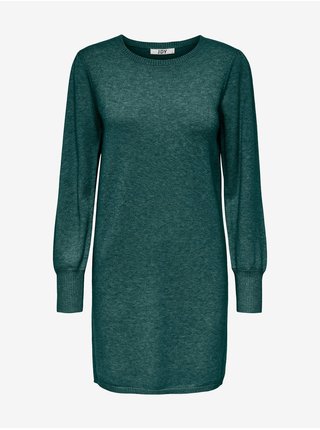 Tmavozelené melírované krátke svetrové šaty Jacqueline de Yong Marco