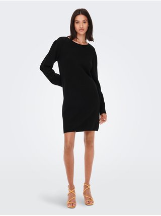 Černé krátké svetrové šaty Jacqueline de Yong Marco