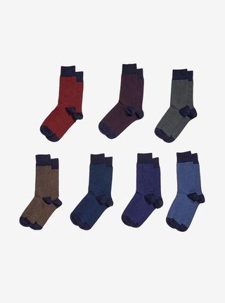 Sada sedmi párů ponožek v šedé a modré barvě Marks & Spencer Cool & Fresh™