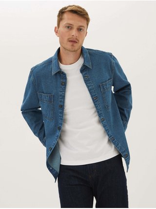 Modrá pánská džínová košile Marks & Spencer