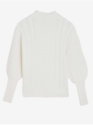 Texturovaný svetr se stojáčkem, měkký na dotek Marks & Spencer smetanová