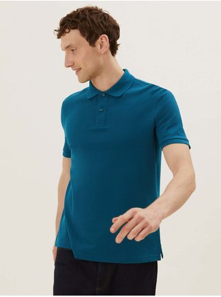 Tmavě modré pánské polo tričko Marks & Spencer 