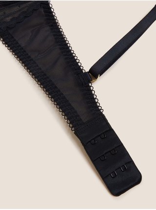 Dekoltová podprsenka Isabella s vyšíváním a kosticemi Marks & Spencer černá