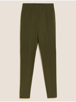 Khaki dámské kalhoty Marks & Spencer  