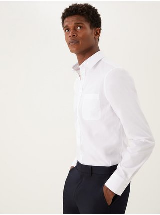 Sada tří kusů pánských bílých košil Marks & Spencer