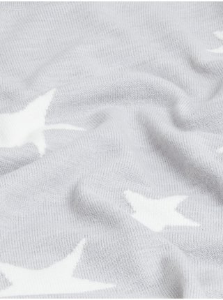 Světle šedý dámský vzorovaný svetr Marks & Spencer  