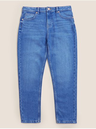 Modré holčičí džíny střihu mom Marks & Spencer