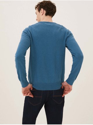Modrý pánský svetr Marks & Spencer 