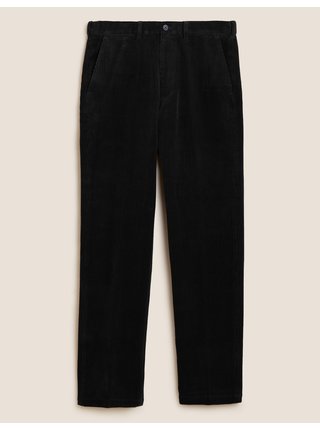 Černé pánské manšestrové kalhoty Marks & Spencer 