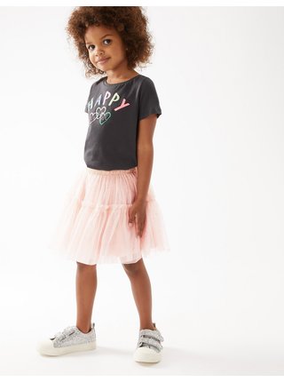 Lesklá sukně tutu (2–7 let) Marks & Spencer růžová