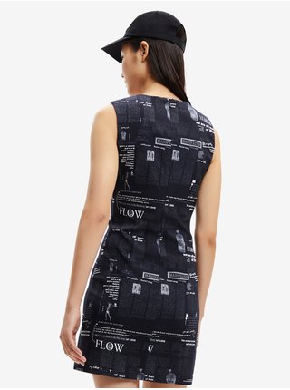 Černé dámské vzorované šaty Desigual Lea