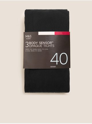 Sada tří černých punčochových kalhot Body Sensor™ 40 DEN Marks & Spencer