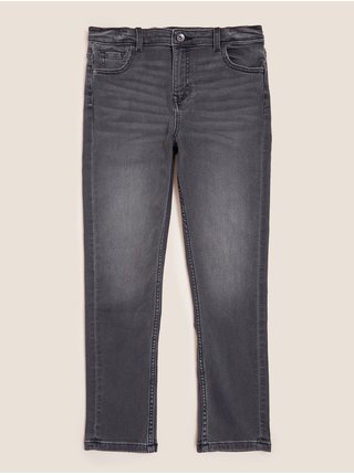 Šedé klučičí strečové džíny z bavlny Marks & Spencer Jones