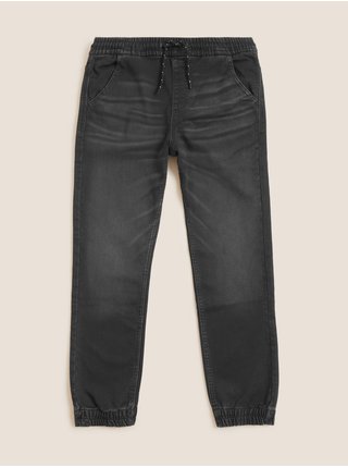 Černé klučičí teplákové džíny Marks & Spencer