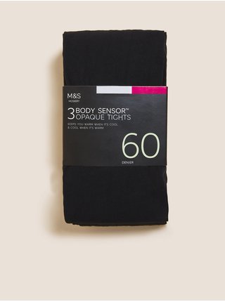 Černé dámské punčochy Body Sensor™, 60 DEN, 3 páry v balení Marks & Spencer