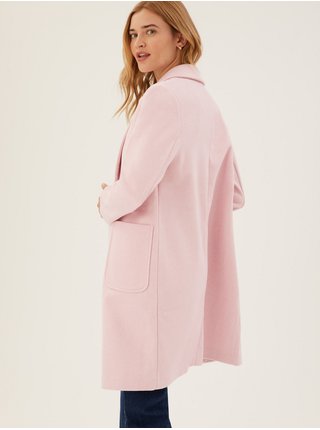 Růžový dámský kabát Marks & Spencer