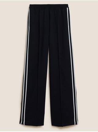 Černé dámské kalhoty s lampasem Marks & Spencer  