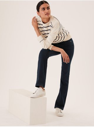 Tmavomodré dámske rifľové nohavice Marks & Spencer