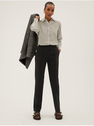 Černé dámské žerzejové kalhoty Marks & Spencer 