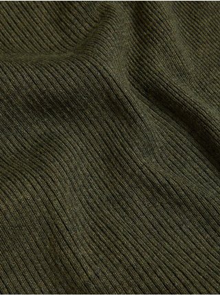 Zelený dámský žebrovaný svetr Marks & Spencer