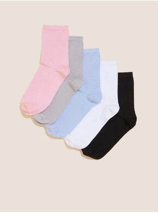 Ponožky pre ženy Marks & Spencer - modrá, čierna, sivá, biela, ružová