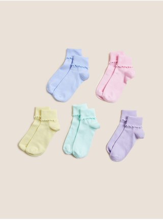 Sada pěti párů holčičích ponožek Marks & Spencer 